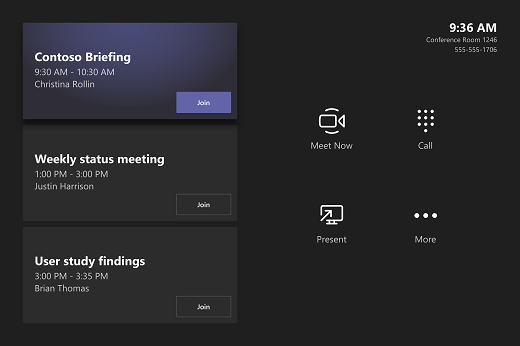 Microsoft Teams Touchscreen console